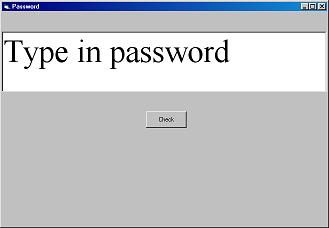 Password screen